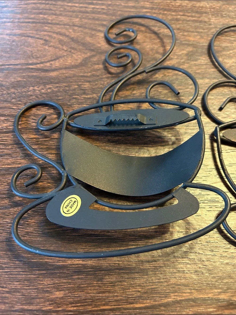 Decorative Black Coffee Wall Plaques - Set of 3